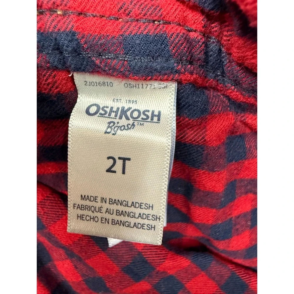 OshKosh Bgosh Overalls Toddler 2T Blue Denim‎ Classic Bib